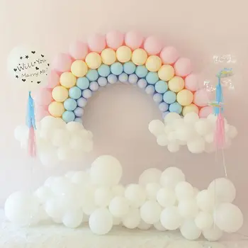 Balon arch kit komplet 10inches macaron balon baloni 50 kosov veliko pastelne barve, lateks krog balonom, rojstni dan, poroko dekor