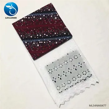 BEAUTIFICAL Vosek čipke tkanine Fashoin slog nigerijski voile čipke s tiskanjem vosek tkanine 5.5 metrov ML54NM04