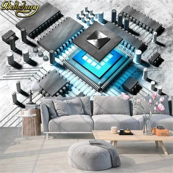 Beibehang Tehnologijo umetne inteligence cpu računalnik zidana fotografijo za ozadje stene papirjev doma dekor za dnevna soba spalnica