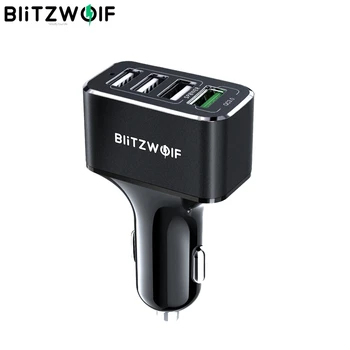 BlitzWolf USB Avto Polnilec 4 Vrata USB 50 W QC3.0 Hitro Polnjenje Za ZGORNJO 12V-24V Za univerzalni Mobilni Telefon