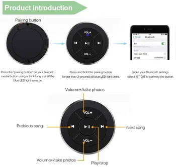 Bluetooth Audio (Zvok Bluetooth Adapter, Avto Bluetooth Medijev Gumb Audio Obvolanski Nadzor, Glasba, Zvočna Kartica Krmilnik Stikalo