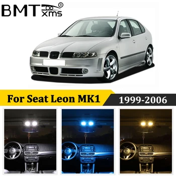 BMTxms 14Pcs Canbus Avtomobilske LED Notranjosti Zemljevid, Dome, Prtljažnik, Vrata in Žarnice Komplet Za Seat Leon 1 MK1 1999-2006 Auto Dodatki