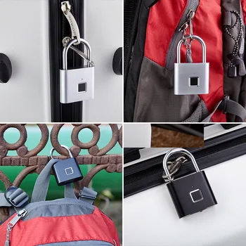 Brez ključa Varnostna vrata Prstnih Zaklepanje Hitro odkleni Cink zlitine kovin Ključavnice USB polnilne smart lock za kovček omare