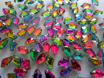 Brezplačna dostava multi-barvni Acryl kristalno 9*14 mm svoboden kroglice opremo dragih kamnov nosorogovo strass 150pcs/vrečko