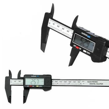 Calibre digitalni par medición poklicno con varilla de profundidad con pantalla LCD par medir longitud y anchura