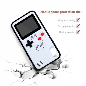 Caseboy Teris Igra Primeru Telefon za iphone 11 11 Pro Max 3D Video Poln Barvni Zaslon Gameboy Kritje za iPhone Xs Max Xr 6 7 8 Plus