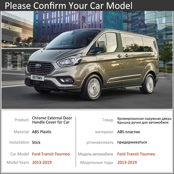 Chrome Avto-Vrata-Ročaj-Pokrovček Nastavite Trim za Ford Transit Tourneo MK4 2013~2019 2016 2017 2018 Avto-Oprema Nalepke
