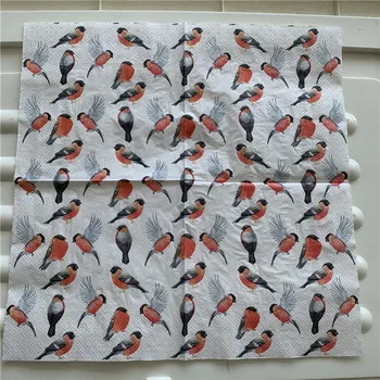 Decoupage poroko servilletas letnik plenice papir elegantno tkiva lepa rdeča ptičje letenje rojstni toweldecor 20 3-slojna