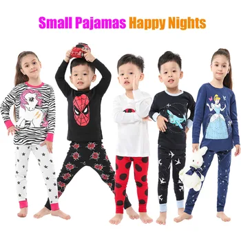 Dekleta Konj Pižamo Otroci Zebra Sleepwear Otrok Samorog Risanka Oblačila Sklop Baby Dolg Rokav Pijamas Domov Oblačila za Fante