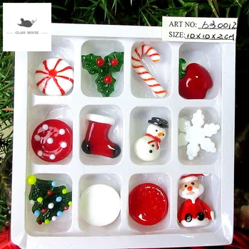 Dekorativne Figurice Miniaturni stekla Snežaka、Santa Claus, Božično drevo, nogavice, snežinke, bergle okraski Božič dekor