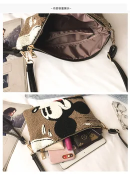 Disney New Mickey Mouse Lady Risanka Torbici Sklopka Torba Messenger Bag Torbica