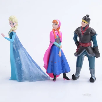 Disney Številke Princesa 10 cm Anime PVC Dejanje Slika Kristoff Sven Olaf, Zamrznjeno, Rojstni dan Igrače za Otroke, Božična Darila