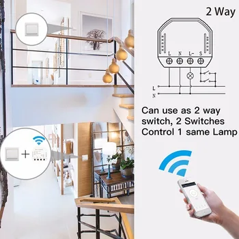 DIY Smart WiFi LED Luči stikalo za kratke luči Stikalo Smart Življenje Regulator / Tuya APP Remote Control 1/2 Pot Stikalo za Delo z Alexa Od Google