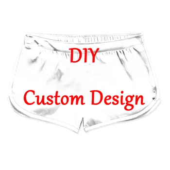DIY za Oblikovanje po Meri Natisnjeni 3d Hlače ženske Elastični Pas Poletje Quick Dry Plaža hlače Padec Ladijskega prometa