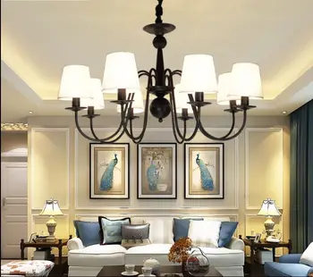 Dnevna soba razsvetljave, Ameriška restavracija spalnica dekoracijo ustvarjalne sodobno minimalistično osebnost gospodinjske tkanine lestenec