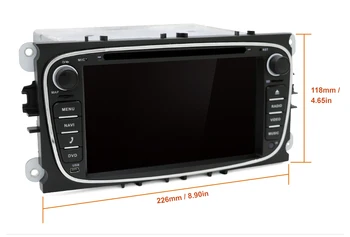 DSP Android 10.0 Avto DVD Predvajalnika 2 Din radio, GPS navigacijska naprava za Ford Focus Kuga Mondeo C-MAX, S-MAX, Galaxy Audio Stereo Vodja Enote