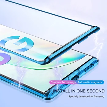 Dvojna stranska stekla primeru telefon za Samsung S20 S20 plus S20U S10 S10 plus Visoko transparentno steklo plus zlitine Okvir primeru zajema lupini