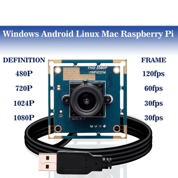 ELP 1080P Kamera Modul 2.0 milijona slikovnih pik 1920*1080 CMOS OV2710 MJPEG 30fps/60fps/120fps Usb-Endoskop Webcam Modul