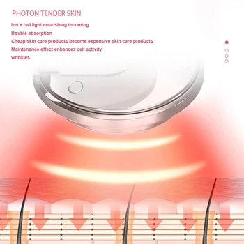 EMS Ultrazvočno Lepoto instrument za Nego Kože Ionske Por Čistilo LED Modre, Rdeče Svetlobe Foton Face Lift Kože Privijte Gubam Odstranitev