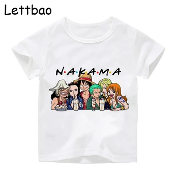 En Kos Japonske Anime Smešno T-Shirt Natisnjeni Priložnostne otroške Majice Kratek Rokav Poletje Otroci Hipster T-Majice