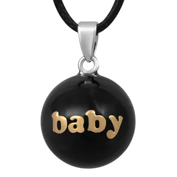 Eudora Harmonijo Žogo Ogrlica Black Bell Nosečnosti žogo Obesek Moom Baby Design Glasbeni Žogo Ogrlica za Ženske, Nakit N14NB216