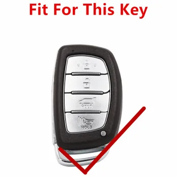 FLYBETTER Pravega Usnja 4Button Vstop brez ključa Pametni Ključ Primeru Kritje Za Hyundai IX25/IX35/Elantra/Sonata/I40 L109