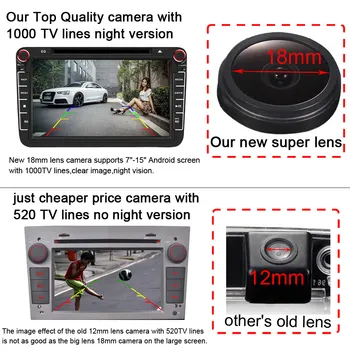 HD CCD 1280*720 slikovnih pik 18 mm objektiv parkirišče, pogled od zadaj avto kamera za Volvo S40L V40 V50 S60 S60L V60 XC60 V70 XC70 S80 S80L XC90
