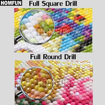 HOMFUN 5D DIY Diamond Slika 