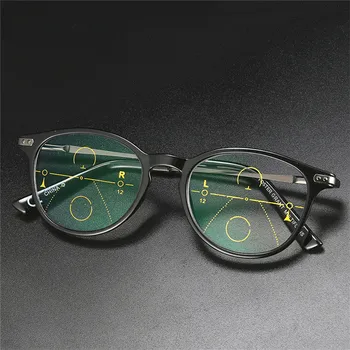 Iboode Progresivna Multifokalna Obravnavi Očala Moški Ženske Retro Daleč in Blizu Pogled Proti Modra Svetloba Blokiranje Presbyopic Očala