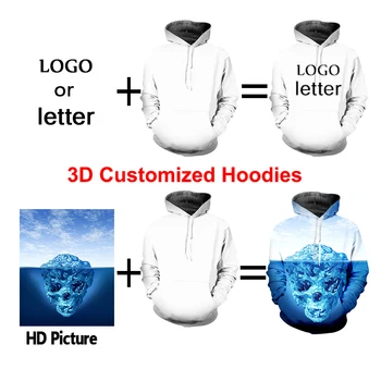IFPD EU/ZDA Prilagodite Velikost Hoodies Ženske/moške 3d Slike po Meri Majica za Celotno Telo, Tiskanje Hoodie Hiphop Crewneck Hooded