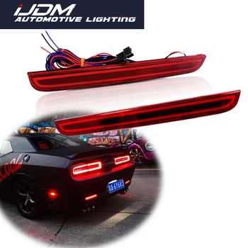 IJDM Za-2019 Dodge Challenger 3D Optično Slog Rdeča LED Zadnji Odbijač Reflektor Luči, Zavorne Rep Luči in Zadnji meglenki