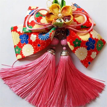 Japonski Slog Žensk Ročno Pokrivala Kimono Cvet Kawaii Dekle Lolita Cosplay Kostum Tradicionalna Japonska Stranka Festival Bowknot