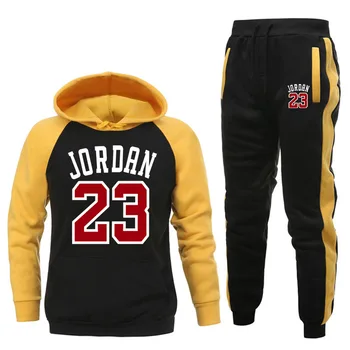 Jordan 23 Trenirka Moški Kompleti Pozimi Hoodies Hlače 2 Delni Set 2020 Moda Hoody Moški Majica Šport Joggers Sweatpants Obleko