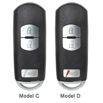 KEYECU za Mazda 3 6 CX-3 CX-5 Zamenjava 2/ 3/ 2+1/ 4 Gumb Smart Remote Avto Ključ Lupini Primeru Fob Rdeče Držite z Nerezane Rezilo