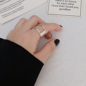 Kinel Visoke Kakovosti 925 Sterling Srebrni Poročni Prstan Klasičnih Geometrijske Prst Prstan Ženske, Poroke, Posla Nakit Darilo