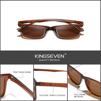 KINGSEVEN KVADRATNIH Ultra Lahka TR90 sončna Očala Moških Polarizirana Kat. št.3 1.1 mm Debelina Leče Vožnjo sončna Očala Ženske Športnih Očal