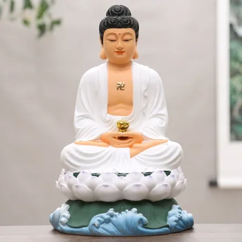 Kitajski pozlačeno Sakyamuni Kip Bude Amitabha Bude Farmacevta Buda Smolo Navaden Plašč Buda Doma Dekor