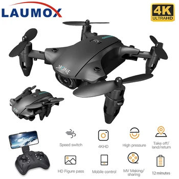 LAUMOX H2 Mini Brnenje 4K 1080P HD Kamera, WiFi FPV Zložljive Višina Vodenje v Realnem času Prenosa RC Quadcopter Dron V4 E525 Pro