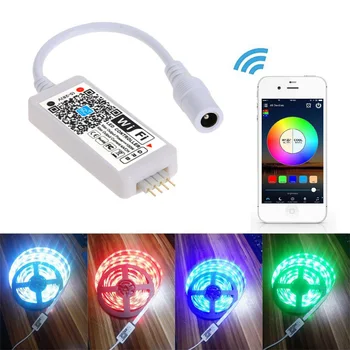 LED WiFi RGB Krmilnik za LED Trak 3528 5050 LED Lučka DC5-28V LED WiFi RGB Krmilnik Smart RGB Dimmer za IOS, Android Telefon