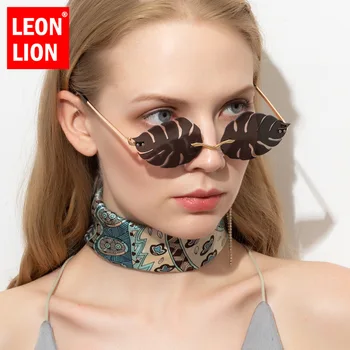 LeonLion Retro sončna Očala Ženske Visoke Kakovosti Odtenkih za Ženske, Luksuzni Oblikovalec Očala Ženske/Moški Zapusti Gafas De Sol Mujer