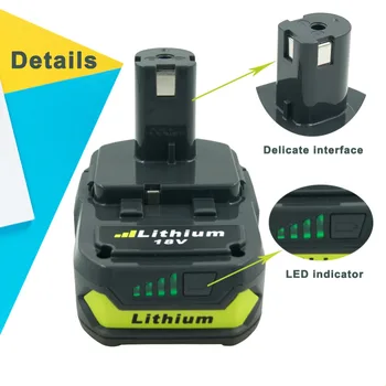 LERRONX 2PCS 18v 2.5 Ah Li-ionska Baterija za Polnjenje Zamenjava za Ryobi ENA ročna orodja P103 P104 P105 P107 P108 litio bateria