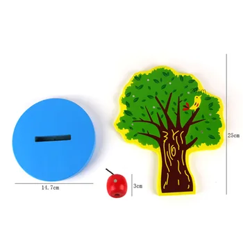 Lesene Izobraževanje Igrače Otroci DIY Magnetni Apple Božič Matematiko Drevo Montessori igrača za Otroka Zgodnjega učenja Puzzle Igrača Teachin Pomoči