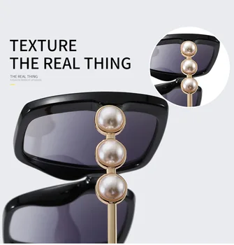 Luksuzni Pearl Kvadratnih sončna Očala Ženske 2020 Letnik blagovne Znamke Oblikovalec Retro sončna Očala Moda Velik Okvir Ženski Okulary Feminino UV4