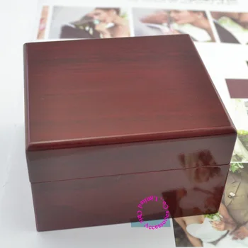 Luksuzni rdeča Modni lesa watch polje z blazino paket primeru ročne škatle za Nakit, za shranjevanje darilo Zaslon Visoke Qaulity