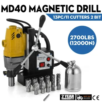 MD40 Magnetne Vrtalne Pritisnite 13PC 1 HSS Cutter Set Okrogle Rezilo Komplet Mag Vaja