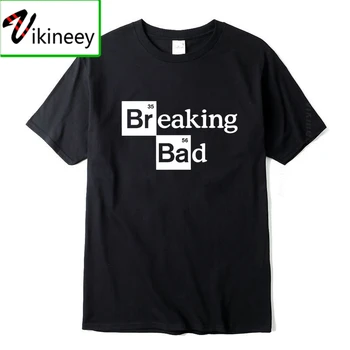 Mens T-shirt visoko qualitybombaž O Vratu Heisenberg Moški T-shirt Kratek Rokav Priložnostne Breaking Bad Tiskanje T shirt Za Moške
