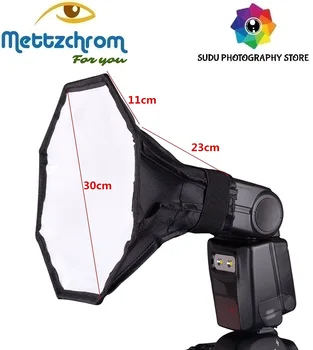 Mettzchrom Univerzalno 30 cm Octagon Studio Bliskavice Softbox Za Nikon Godox Yongnuo Canon Speedlite Softbox
