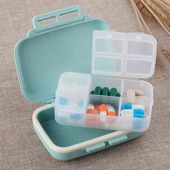 Mini tablete organizator primeru tedensko pillbox za shranjevanje posode manjše naravno zdravstvenega varstva, prehrane Medicine Imetnik anti-prah oprema