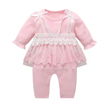Moda Newborn Baby Girl Obleke Pomlad Jesen Otroška Oblačila Dekleta, Igralne Obleke Bombaž Dolg Rokav Igralne Obleke+Pokrivalo Za Malčke Igralne Obleke