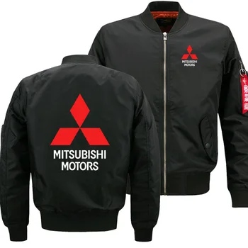 Moški, ki Plujejo pod jakno Wintter Toplo Slim Fiy Pilot jakna moški Mitsubishi Avto Logo Majica HipHop Harajuku Moških jakna Moška Oblačila